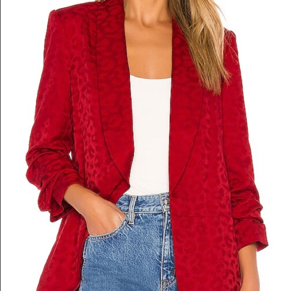 Blue Life Davi Blazer in Leopard Risky Red